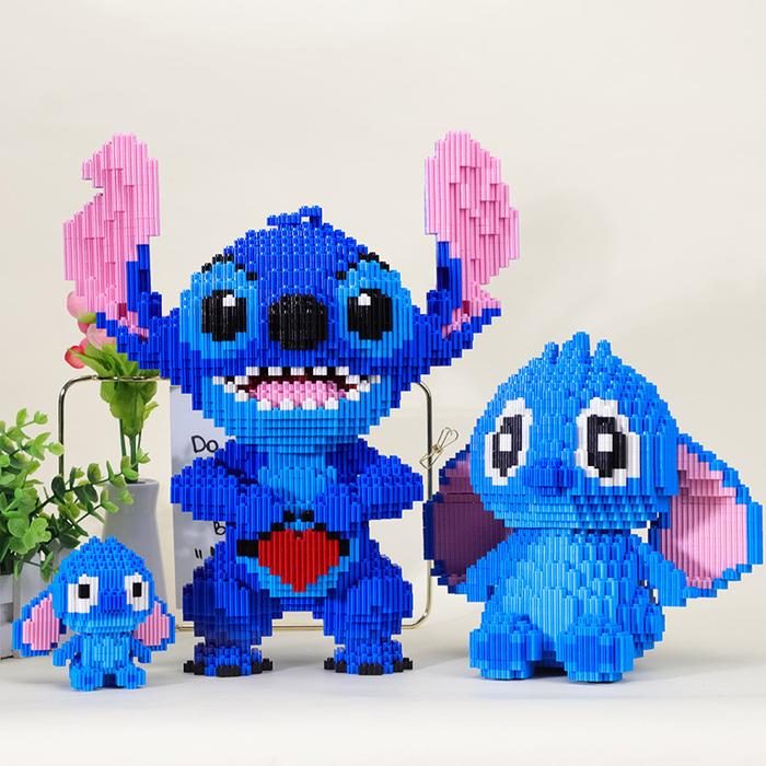 Cartoon Big Size Connection Blocks Cute Stitch Squirrel Brinquedos