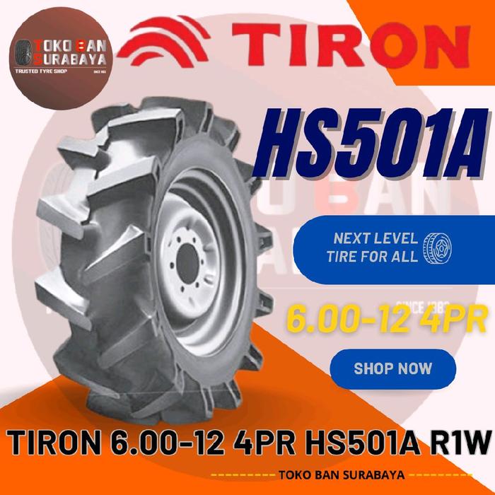 Ban TRAKTOR TIRON 6.00-12 4PR HS501A R1W 600/12 600R12 6.00 600 R12 R 12 4 PR HS 501 A 501A R 1 W