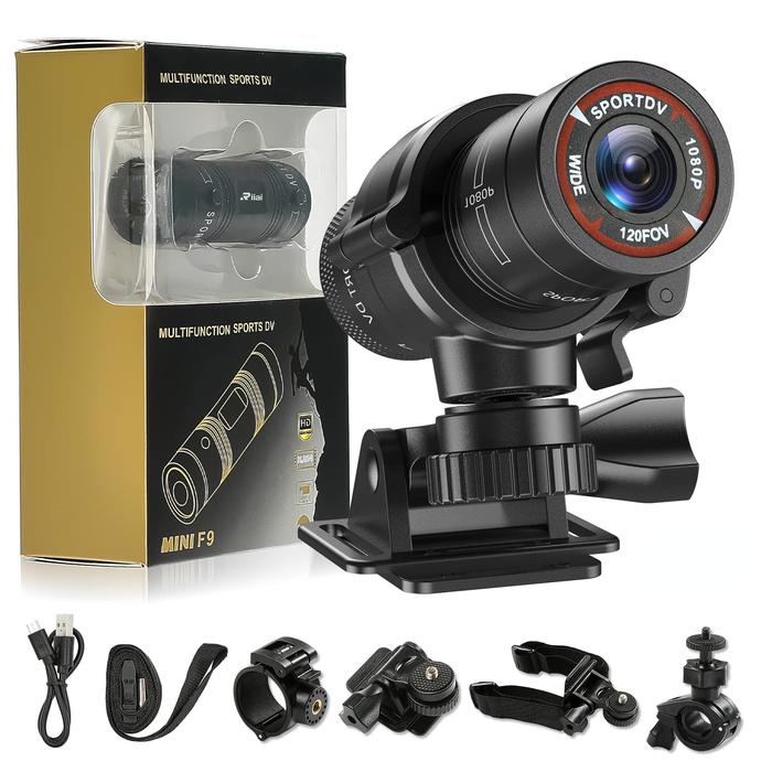 F9 Action Camera HD 1080P Bike Motorcycle Helmet Camera Outdoor Sport