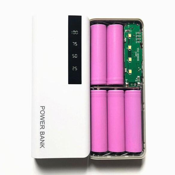 ROVTOP Casing Powerbank Casing Power Bank DIY Power Bank Case 5x18650 2 Port + Display