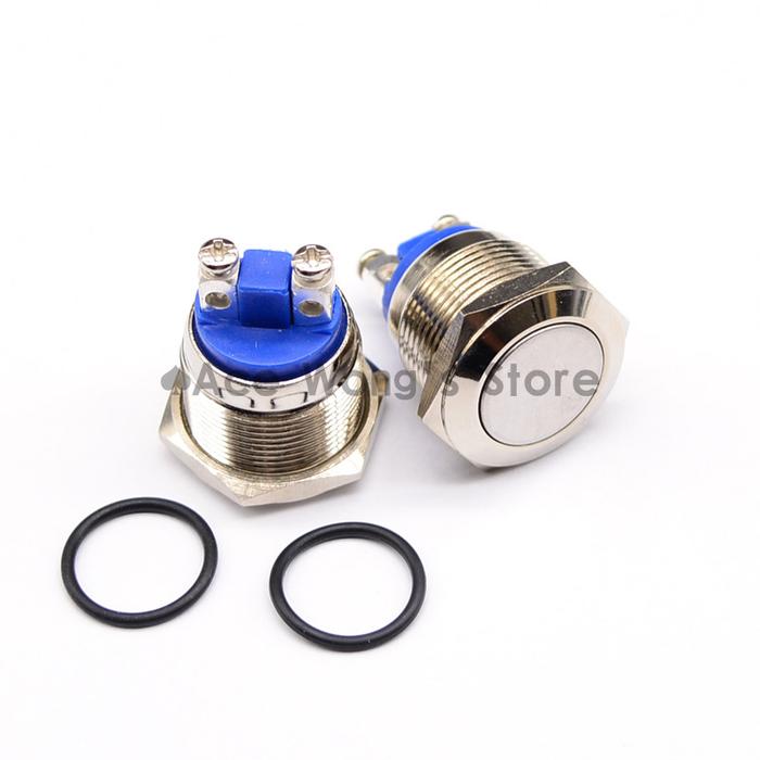 19mm Start Horn Button Momentary Stainless Steel Metal Push Button
