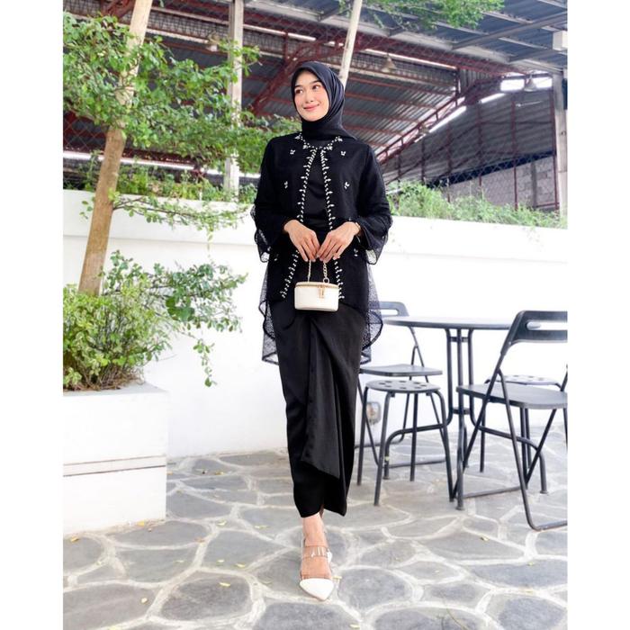 TERMURAH -Oneset Clarissa Maxmara Outer Brokat Premium Setelan Kondangan Cantik Elegan tunik  one  s
