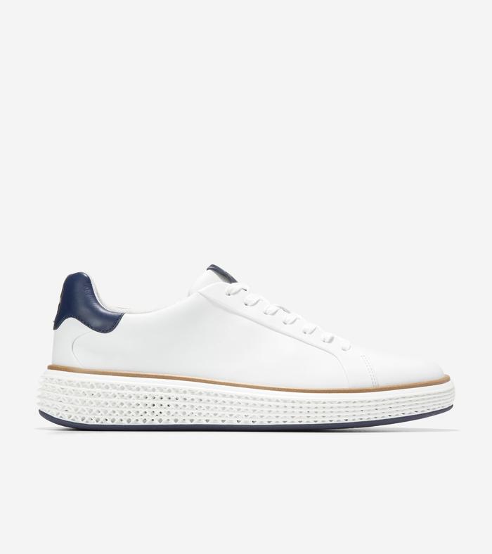 Cole Haan Men Grandpro Court Skyweave - Sepatu Pria (White)