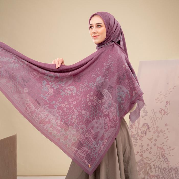 New Heylocal Bergamo Scarf | Hijab Segi Empat Printed Vinest Voal