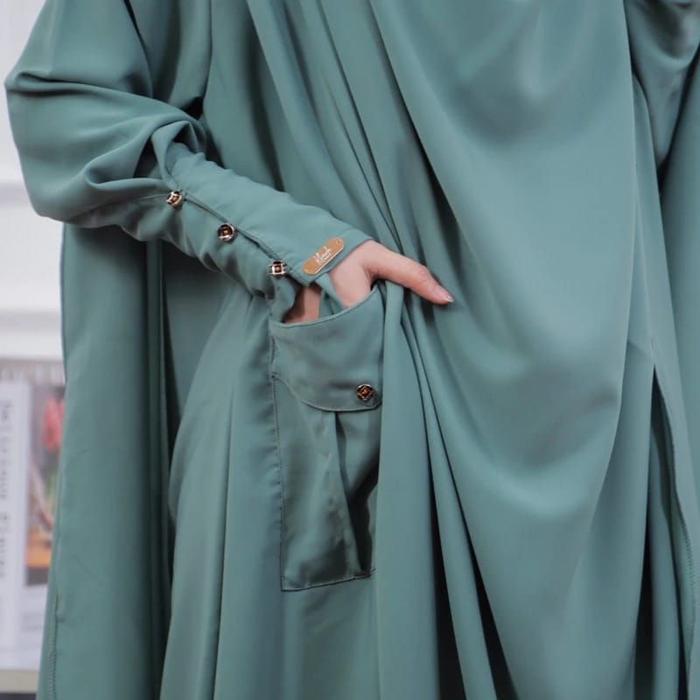 AYANA Set Ananta French Khimar | Gamis Umroh dan Haji | Shaqueena Gamis Bandung