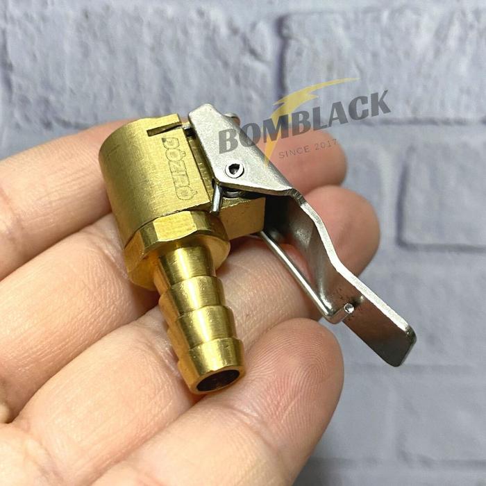 Air Chuck Kepala Isian Angin Ban Jepit Kuningan Tire Chuck Klip Tambal Pendek
