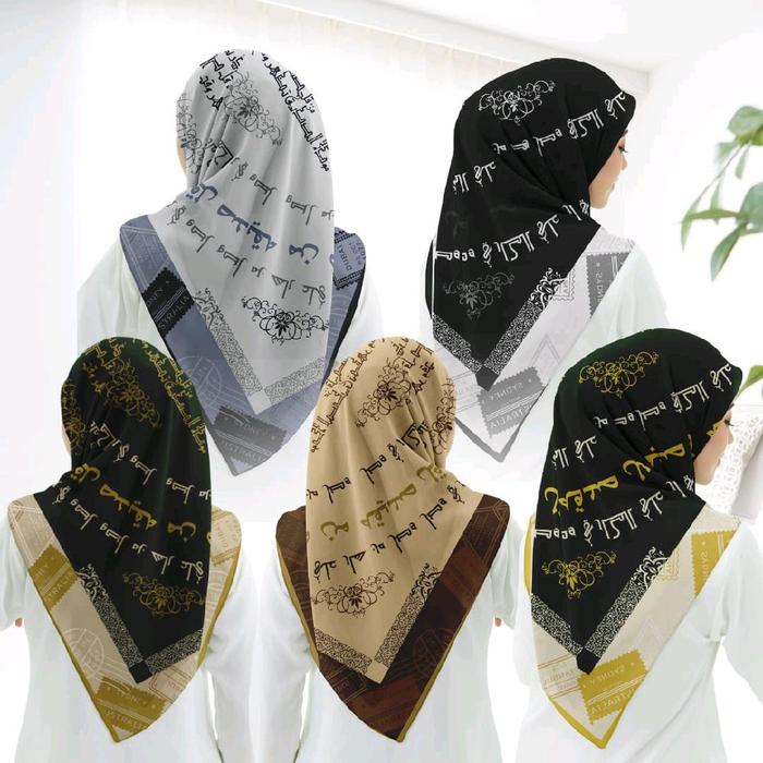 hijab kerudung segi4 empat motif new araban