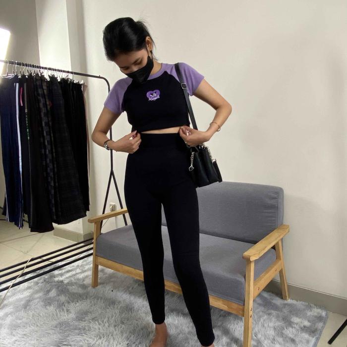 Putri Collection - (Kode 9028) MUAT SAMPAI BB 80 KG - Legging Korset Panjang Legging Diet Legging Ol
