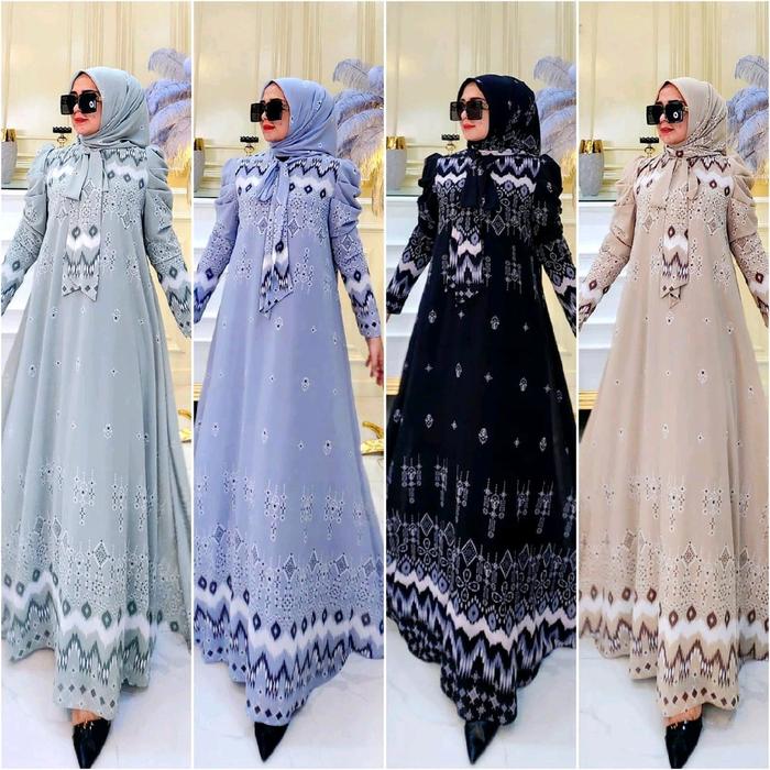 Gamis One set nadira bahan import