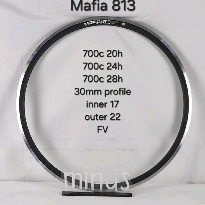 Velg Mafia 813 / 113 (SLEEVE JOINT) 700c Rim Brake CNC 20H 24H 28H Profile 30mm 40mm FV