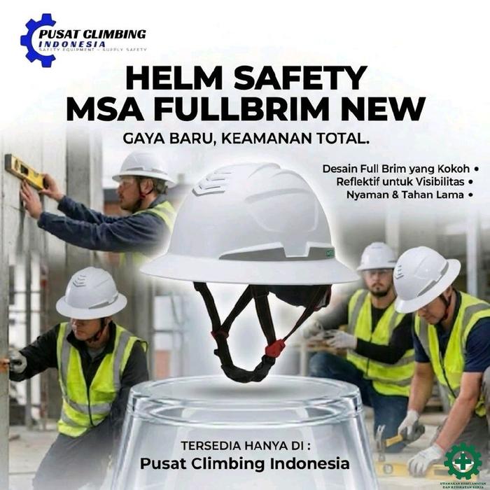 Helm Safety MSA Fullbrim New Fastrack / Helm Safety MSA Lokal / Helm Safety Murah