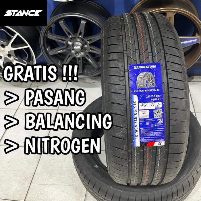 Ban Mobil Bridgestone Turanza 6 Ring 17 215 50 R17 Terbaru 2025 Awet Tahan Lama