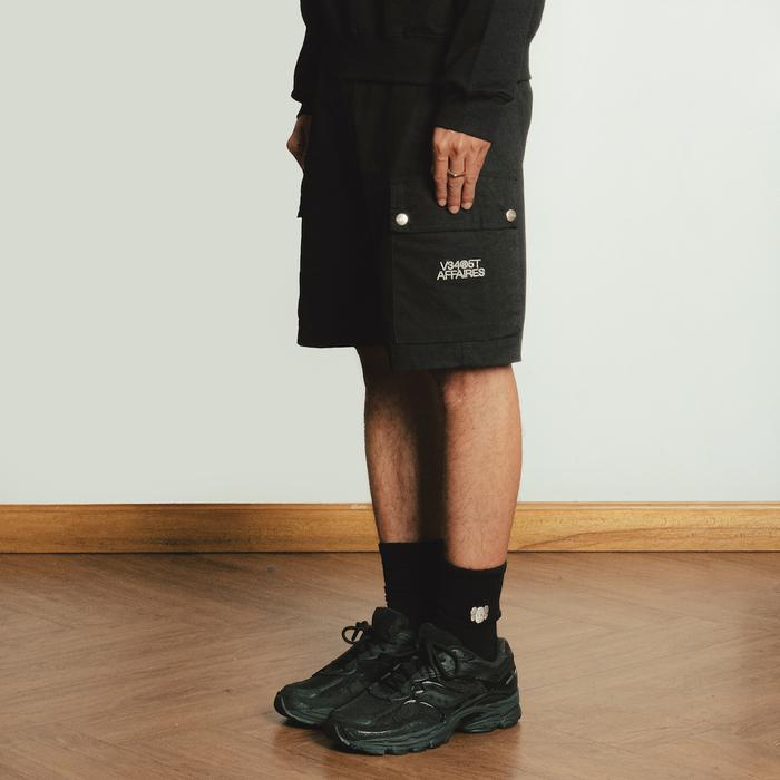 Vearst Affaires Short Cargo Pants Yoda Black - Celana Cargo Pendek