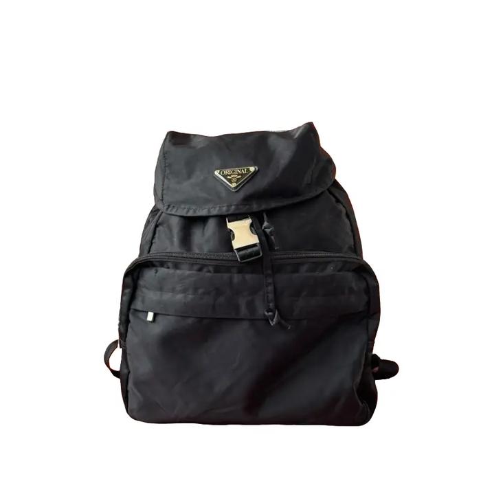 TAS RANSEL SERUT ORIGINAL NYLON WANITA SECOND BRANDED HITAM / TAS RANSEL FASHION WANITA