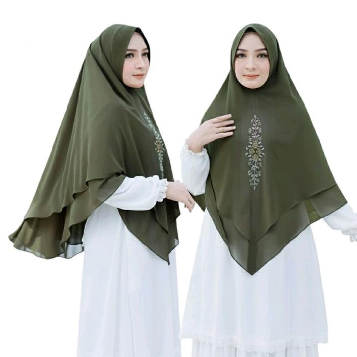 Hijab Kerudung Jilbab Instan Wanita Syari Khimar Panjang Ceruti Baby Doll 2 Layer Nyaman Cantik Musl