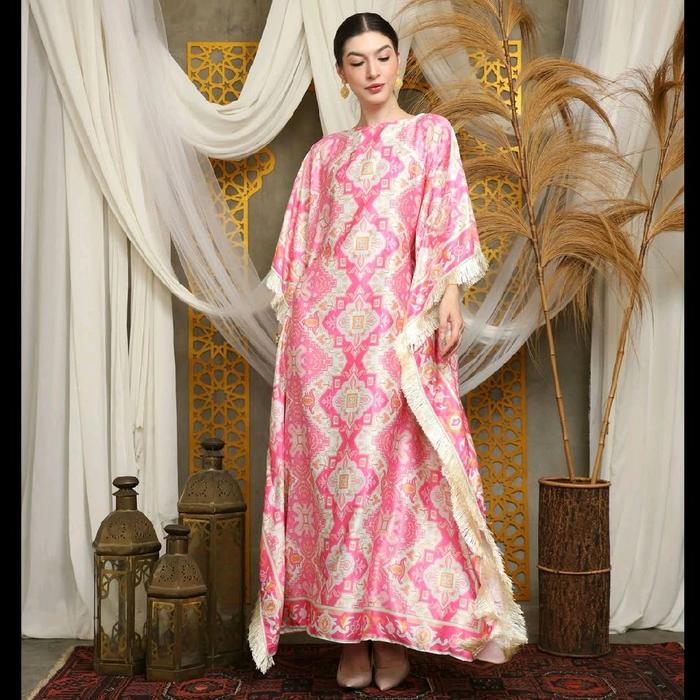 Kaftan Pink • Kaftan Pink Abstract • Kaftan Modern • Kaftan Jumbo • Long Kaftan Premium • Dress Pink