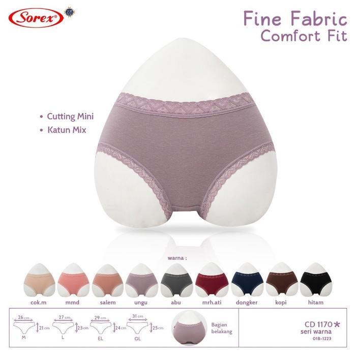 PREMIUM Sorex Celana Dalam Wanita Katun Cutting Mini Lace Love | CD Sorex 1170 Karet Renda Cantik Co