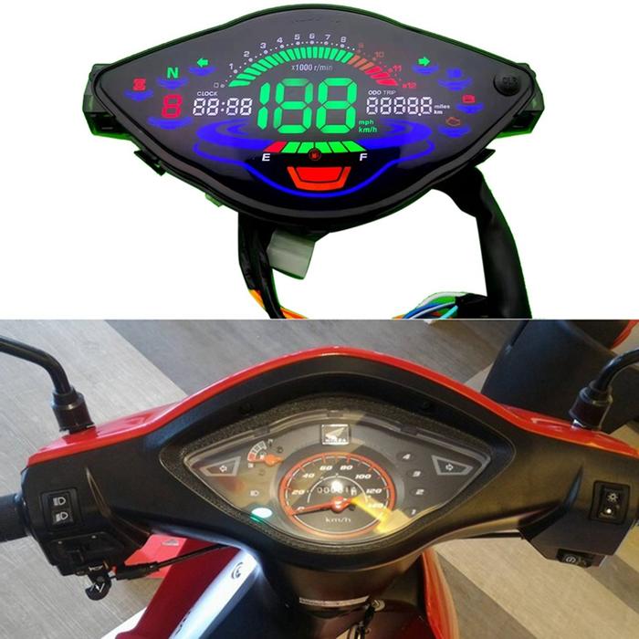 Motorcycle LCD Digital Meter Odometer For Honda Wave100 Wave110