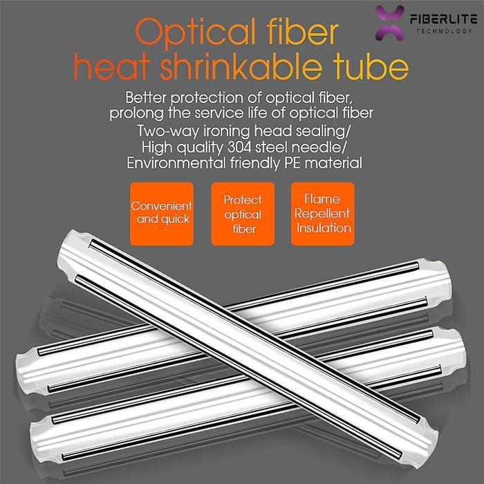 100PCS / PACK Sleeve Protector FO 2 Kawat Besar Protection Sleeve Dropcore Fiber Optik Fusion Splice