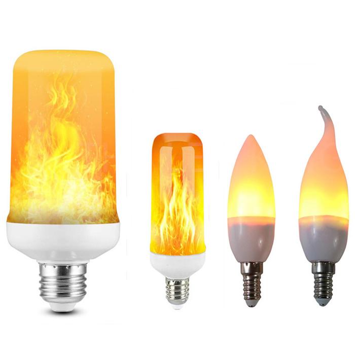 B22 E27 LED Flame Light Bulbs 4 Modes Party LED Flame Effect Light