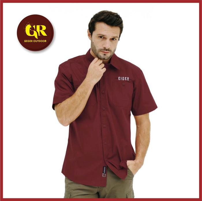 Kemeja Original EIGER RALEIGH WORK MAROON