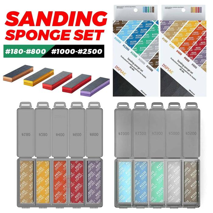 DSPIAE Sanding Sponge Set For Dspiae Gundam GK Military Model Sandpaper Making Tool Kit Sanding Pape