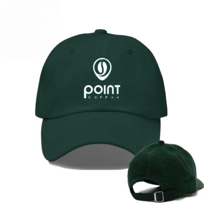 Topi Baseball Bordir Caps Point Coffee High Quality