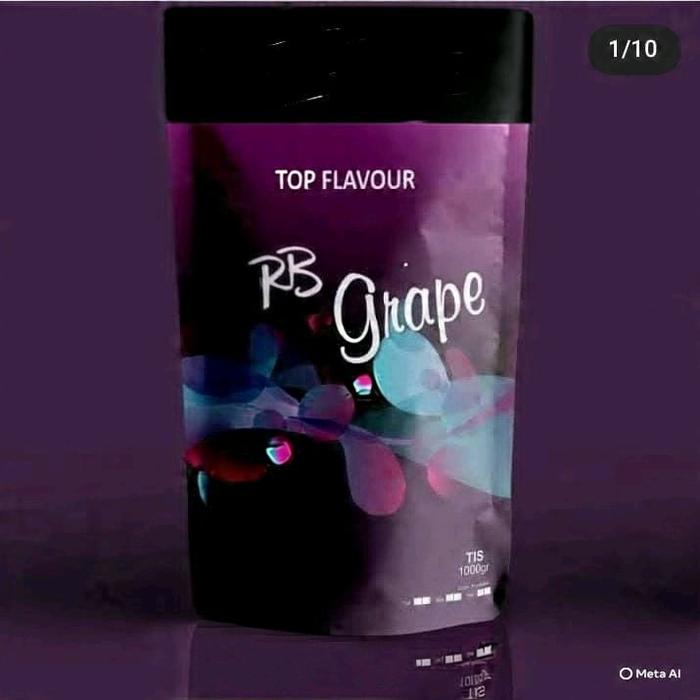 RB GRAPE MINUMAN KEMASAN 1 KG TOP FLAVOUR TIS 1000g Minuman Segar dan Lezat