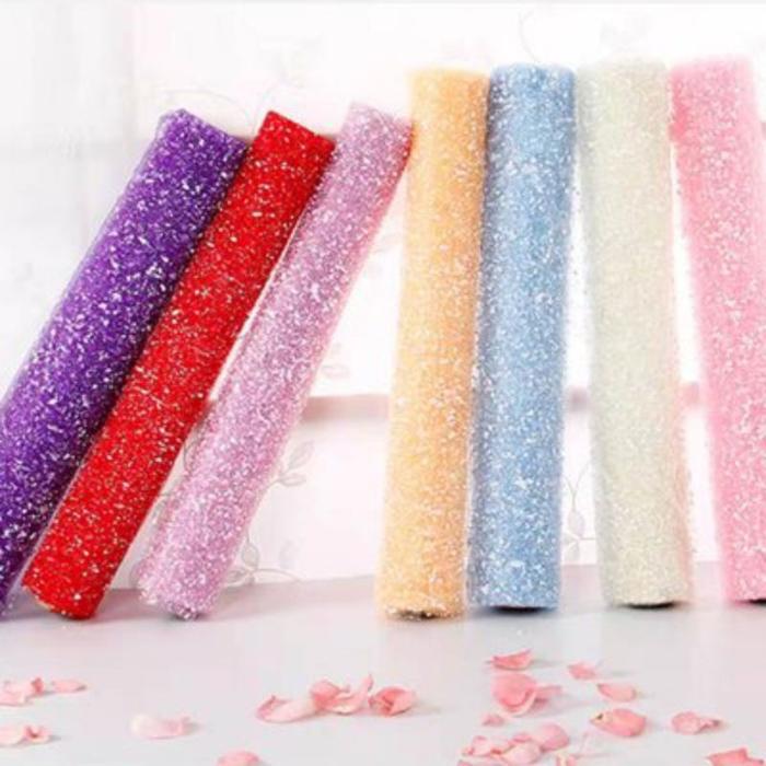 Kertas Salju Buket Tile / Kain Salju Snowy Mesh Tile / Kain Salju Korean Gulungan