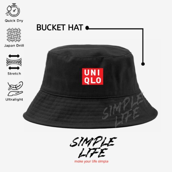 Topi Bucket Hat UNIQLO Canvas Premium / Topi Bucket / Bucket Hat Pria Wanita /Hat Uniqlo