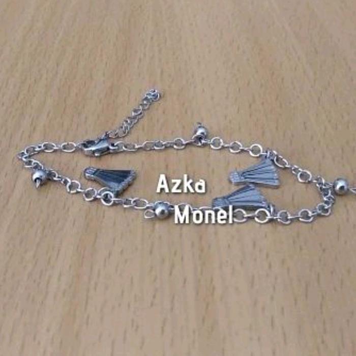 Gelang Tangan Atau Gelang Kaki Shutlecock Stainless Monel