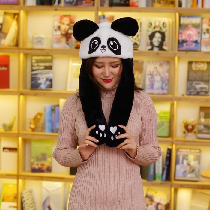 Topi Panda Lucu Nari Gerak Goyang / Panda Hat Dance Korea