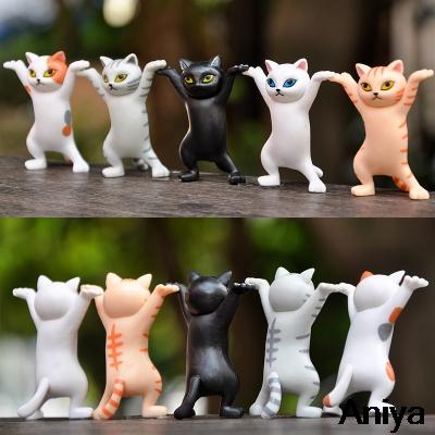 Funny Cat Pen Holder Figurines Hold Everything Earphone Bracket Home