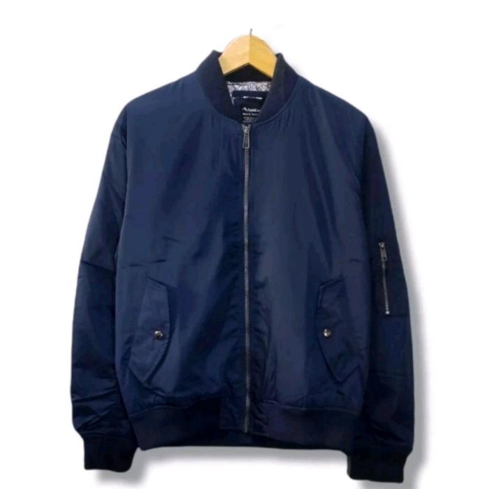 FIELD CORE Bomber Jacket Navy Size Tag M (P65xL54) Heat Assist Casual Pria