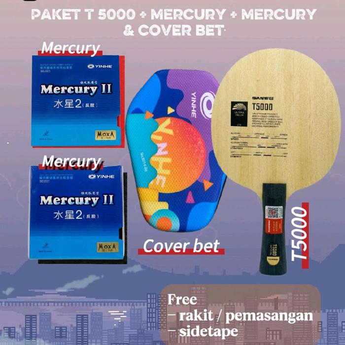 BET RAKITAN T5000+MERCURY+MERCURY&HARD CASE YINHE 8014 BET PINGPONG