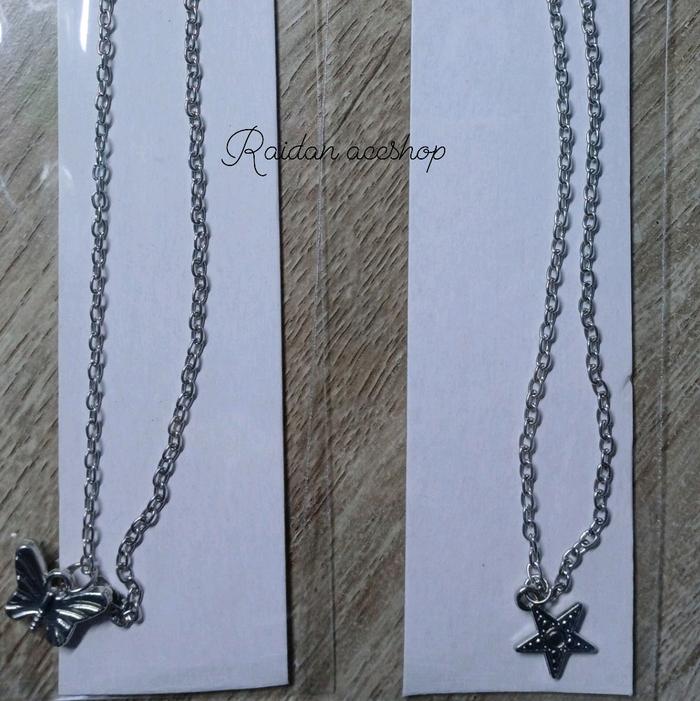 kalung rantai love kalung rantai bintang kalung rantai murah