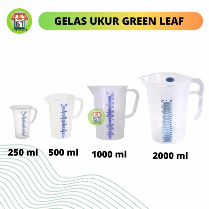 Gelas Takar Gelas Ukur Air Plastik / Takaran Gelas Air Plastik / Measuring Cup Bening / Mug Ukur / L