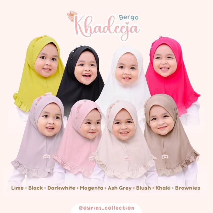 Jilbab Instant Bergo Bayi Anak Oyrins Khadeeja Series 0-10 Tahun