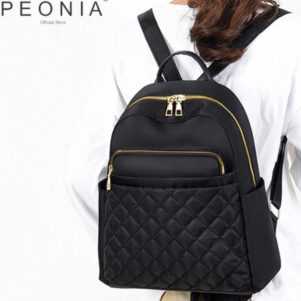Peonia PNA GENNA Water Resistant tas ransel wanita import korean style Punggung Kantor Kerja Sekolah