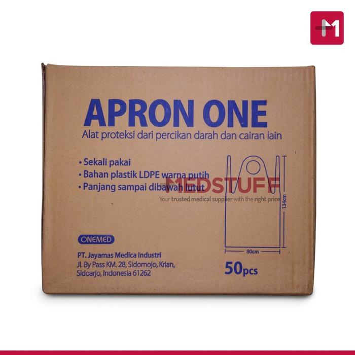 Apron One isi 50s Apron Onemed Plastik Celemek Plastik Disposable Apron Plastik