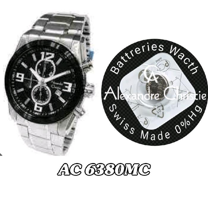 6380MC battrai jam tangan Alexandre Christie battrai pengganti battrai jam original