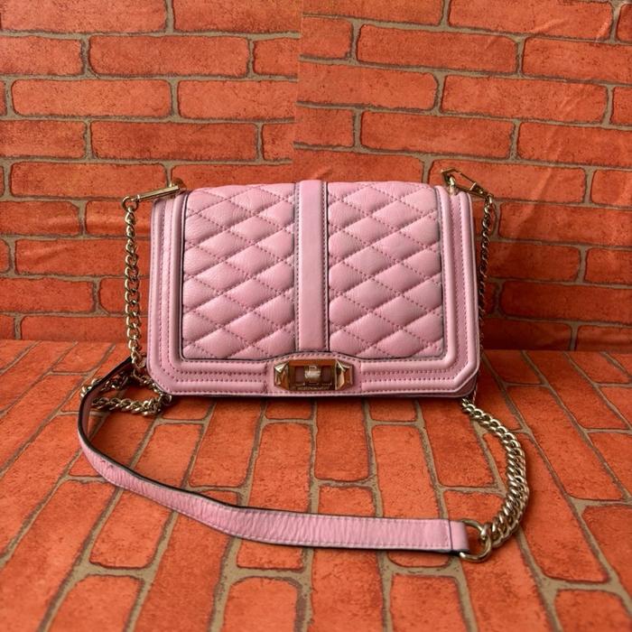 TAS SLING WANITA KULIT ASLI SECOND BRANDED PINK / TAS SELEMPANG KULIT ASLI WANITA SECOND