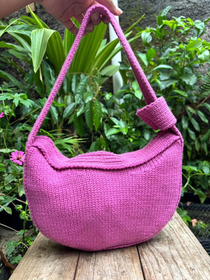Maison Marais Knited Hobo Bag | ShoulderBag Rajut | Handbag Rajut | Hobo Rajut Wanita | Tas Ketek Ra