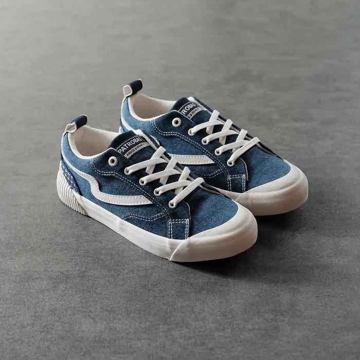 Sepatu Patrobas Sashiko Denim Blue Patrobas Glare Blue Jeans