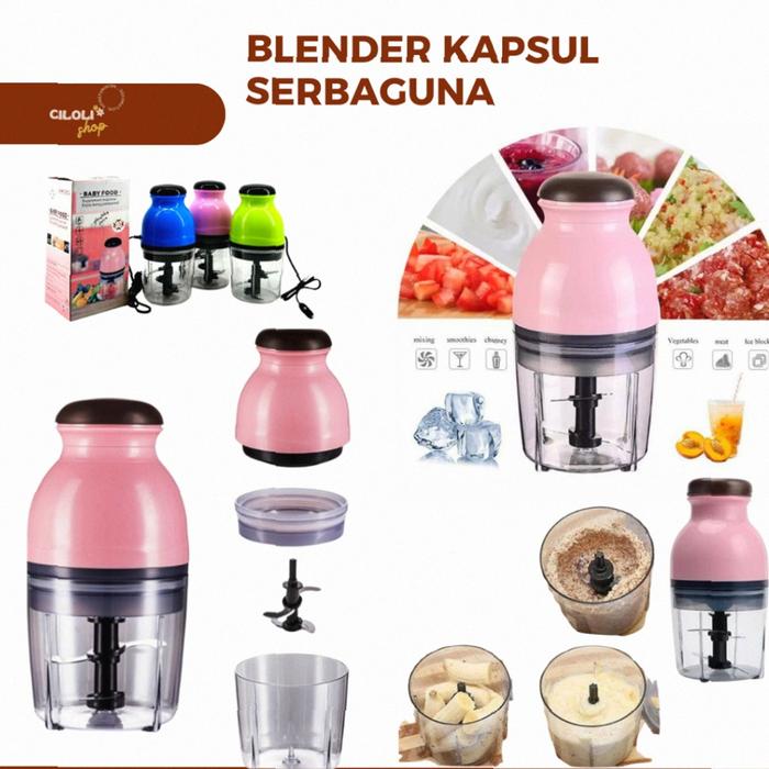 BLENDER Serbaguna Blender Kapsul Pencacah Sayur Buah Mesin Blender Daging Stainless | Kekinian