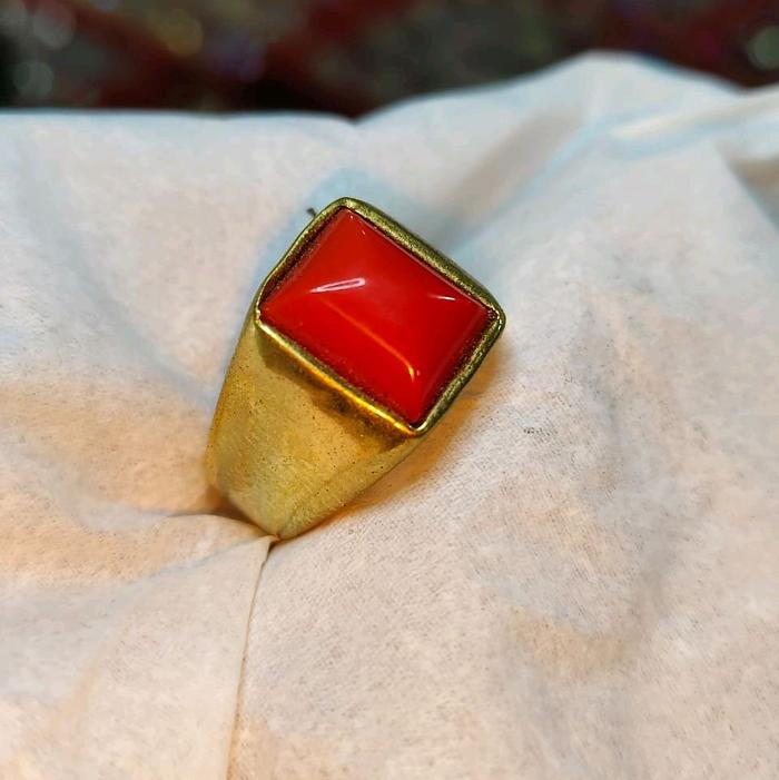 batu cincin red Marjan kotak
