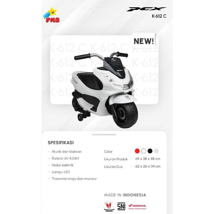 Mainan Motor Aki Anak Aki Listrik PMB HONDA SCOOPY PCX K611C K612C
