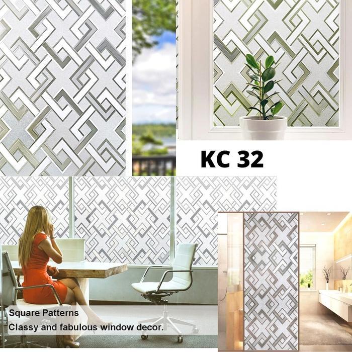 SUNBLAST SANBLAS STICKER KACA STIKER KACA MOTIF BUNGA LOTUS BAMBU BATA MOZAIK WALLPAPER PINTU JENDEL