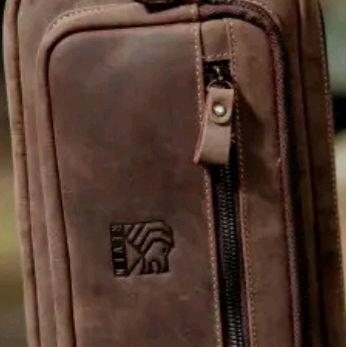Tas Tangan Pria Premium Pouch Bag Pria Kulit Asli Men Handbag Golf Clutch Leather Reven Nakula Origi