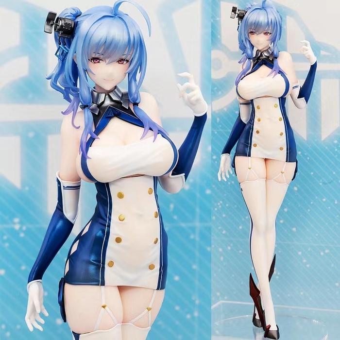 Action Figure Anime Azur Lane Louis Lampu Sorot Led 26CM Bahan PVC